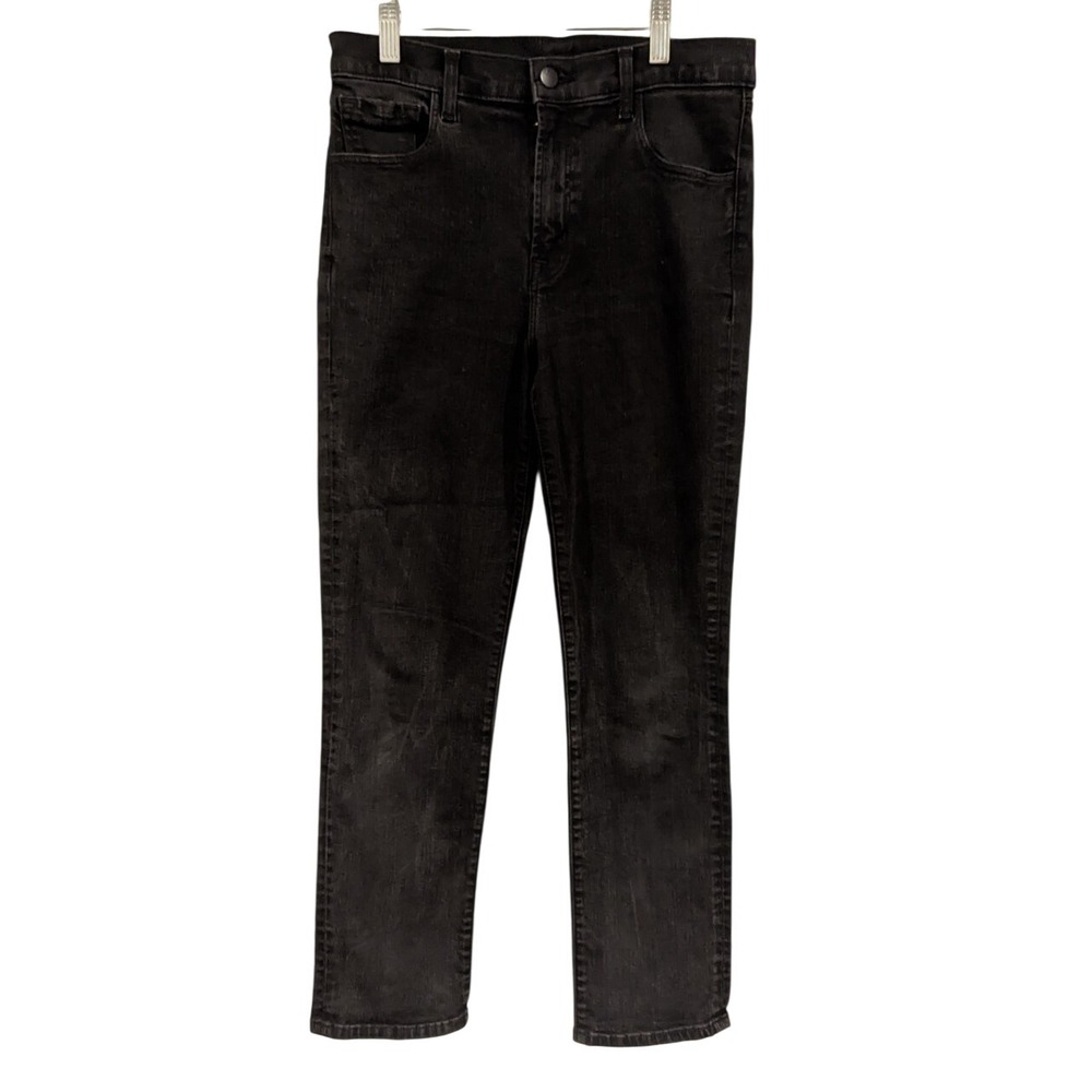 Black Wash‎ Denim Jeans High Rise Straight Leg J Brand Staple Basic